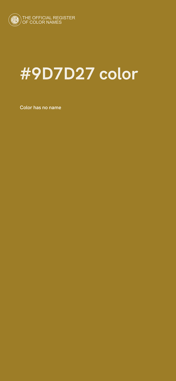 #9D7D27 color image