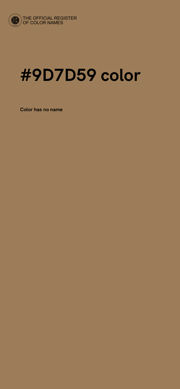 #9D7D59 color image