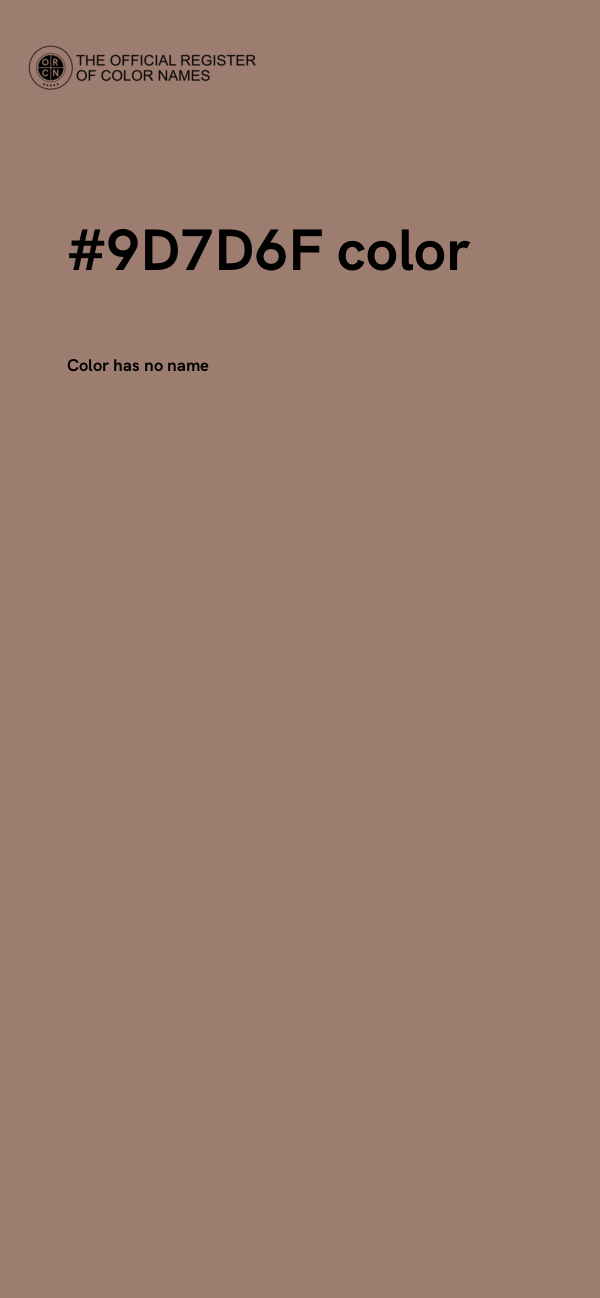 #9D7D6F color image