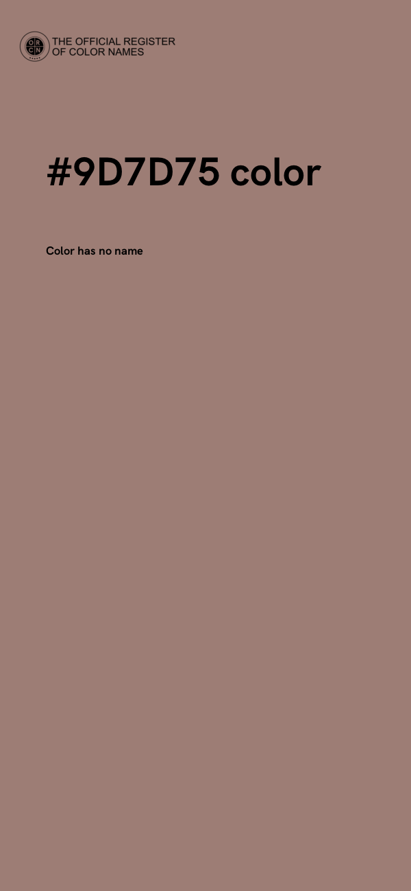 #9D7D75 color image
