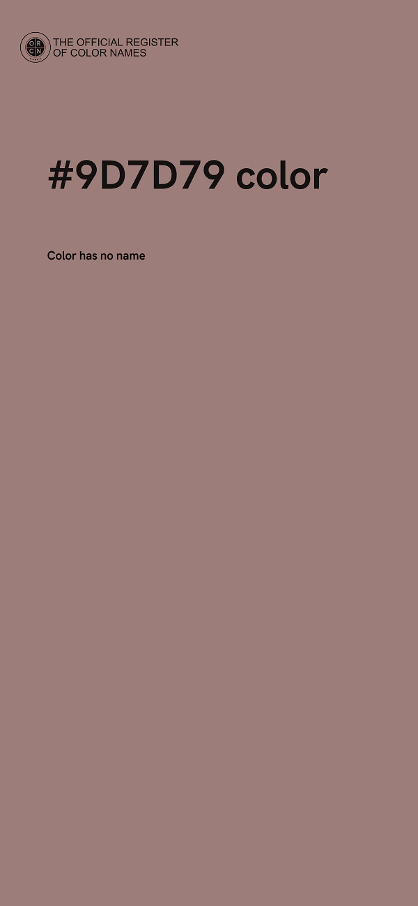 #9D7D79 color image