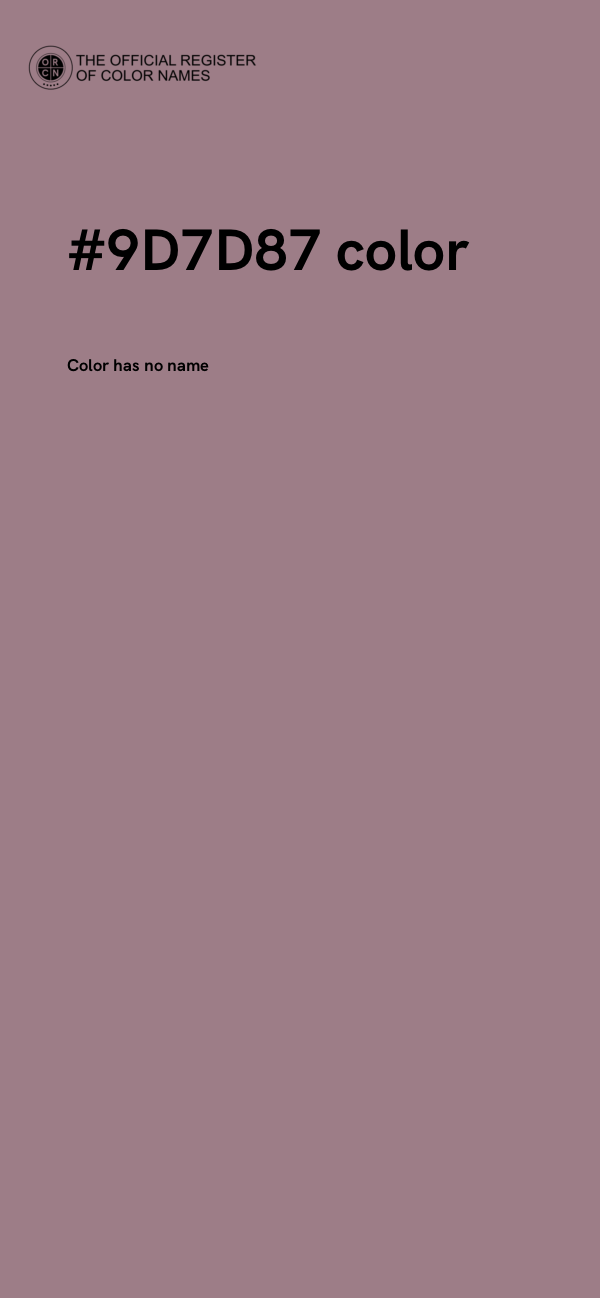 #9D7D87 color image