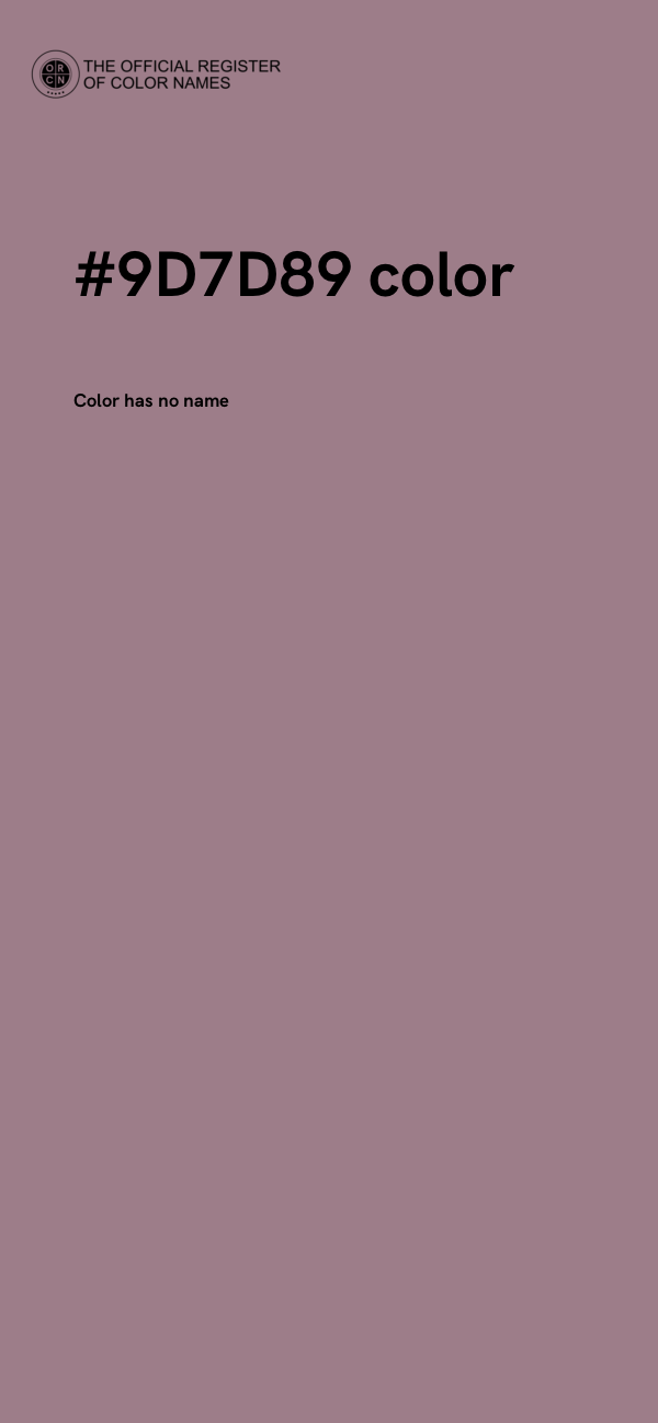 #9D7D89 color image