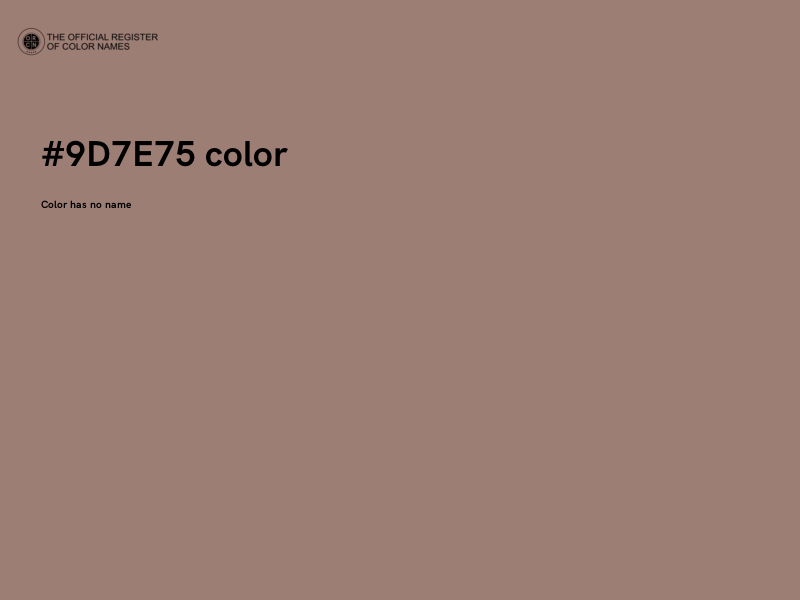 #9D7E75 color image