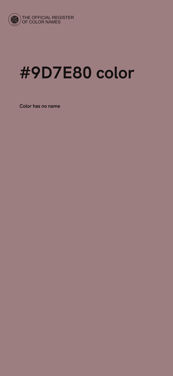 #9D7E80 color image