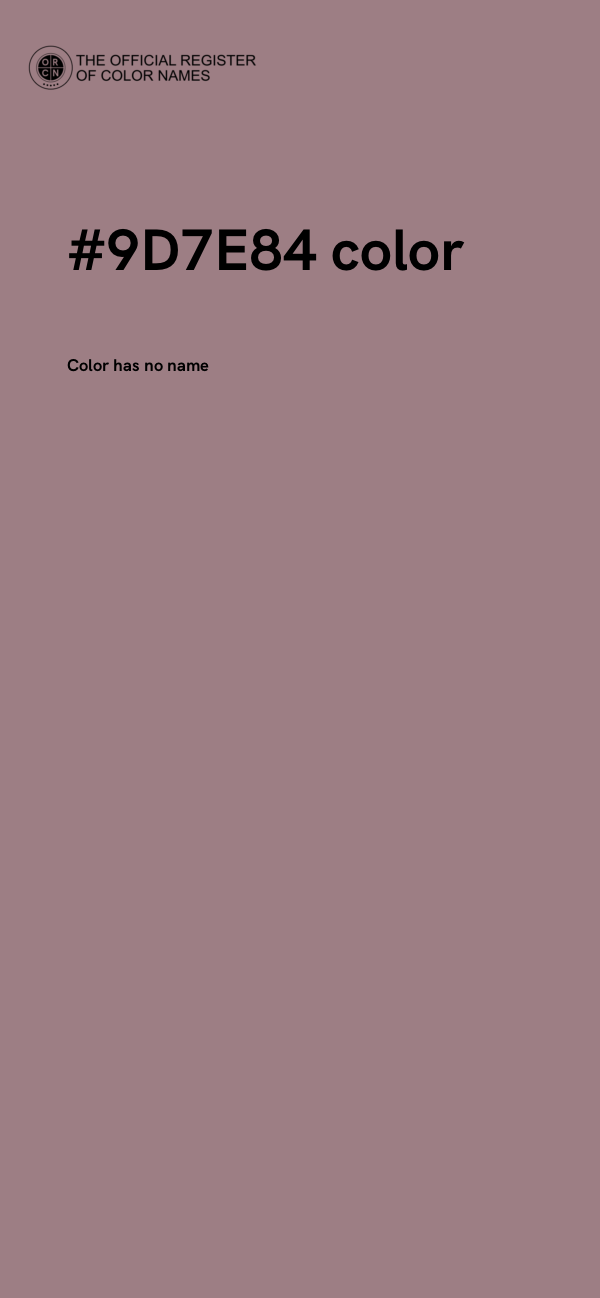 #9D7E84 color image