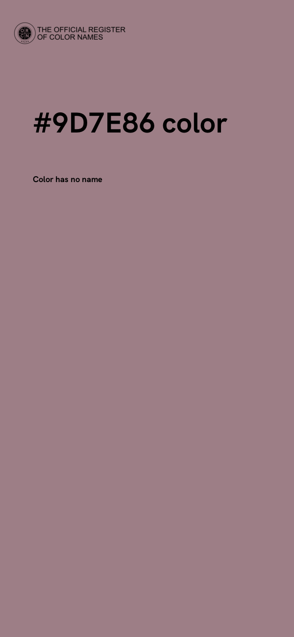 #9D7E86 color image