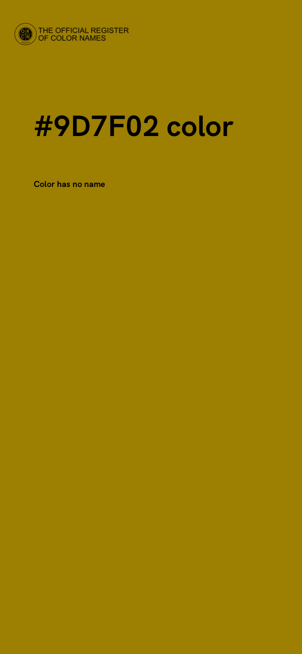 #9D7F02 color image