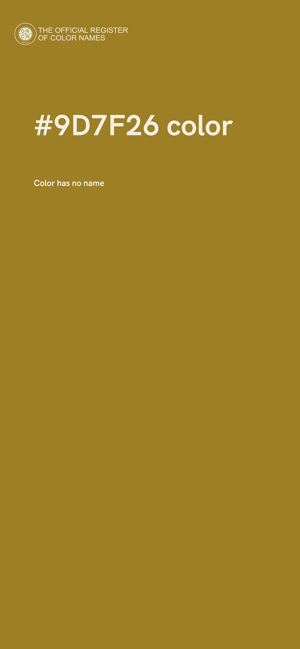 #9D7F26 color image