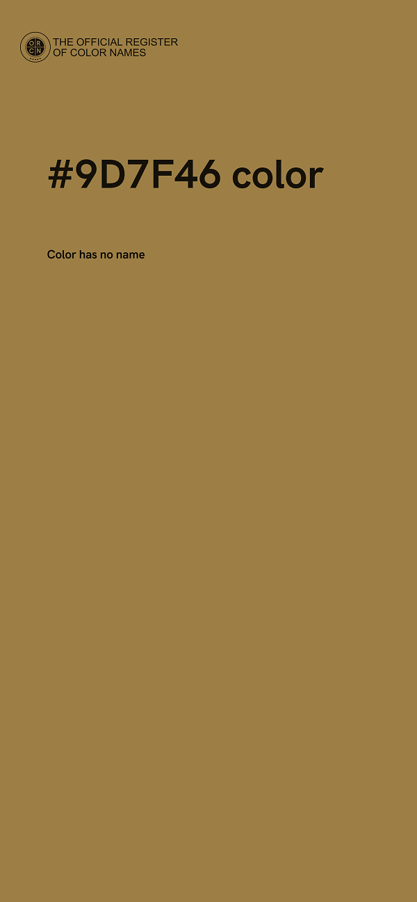 #9D7F46 color image