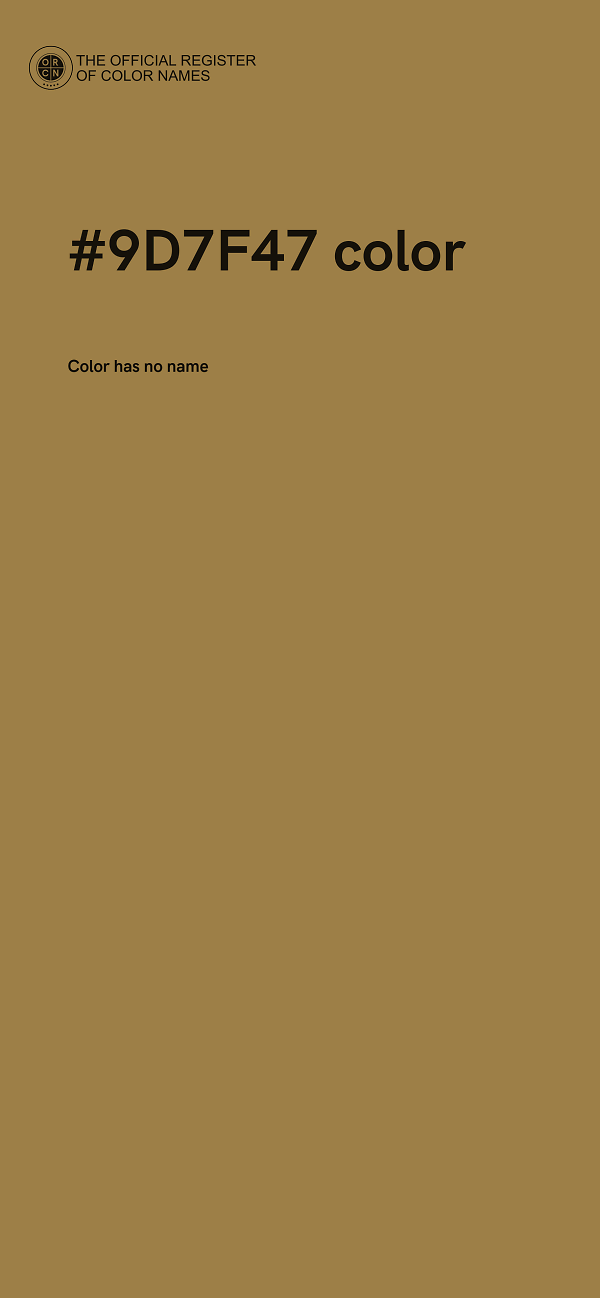 #9D7F47 color image