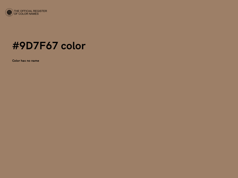 #9D7F67 color image