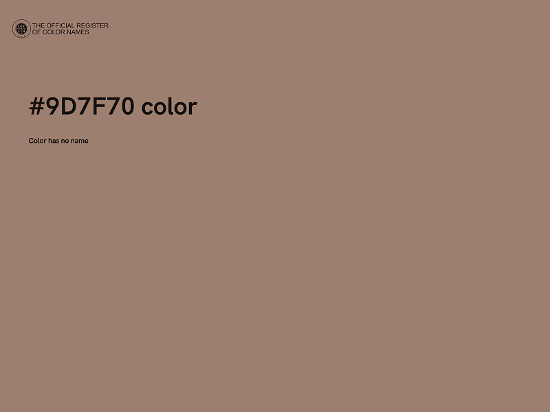 #9D7F70 color image