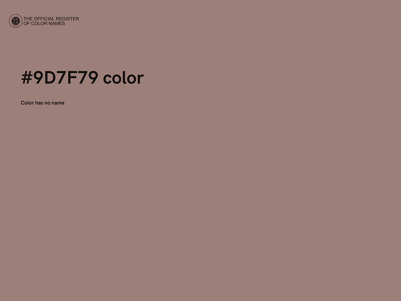 #9D7F79 color image