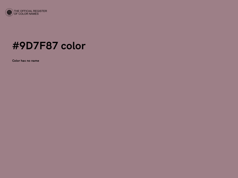#9D7F87 color image