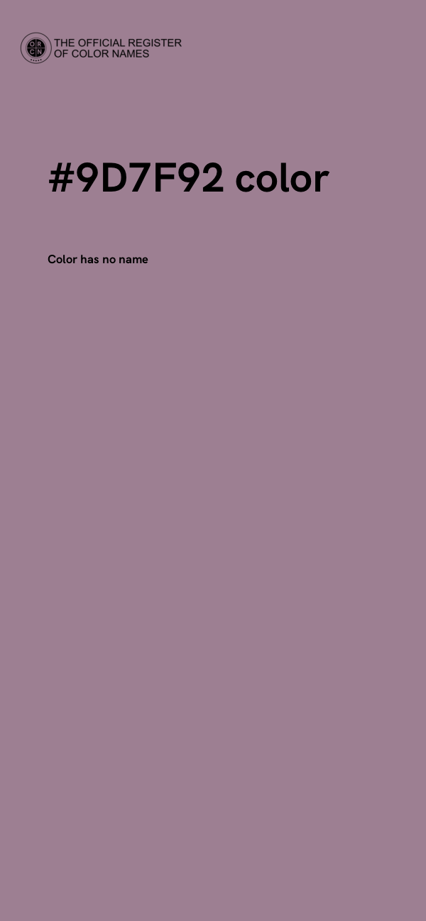 #9D7F92 color image