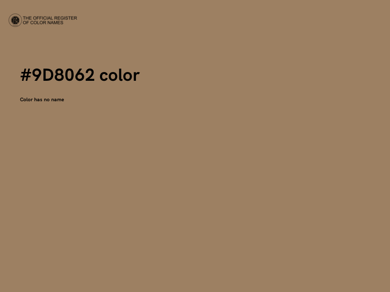 #9D8062 color image
