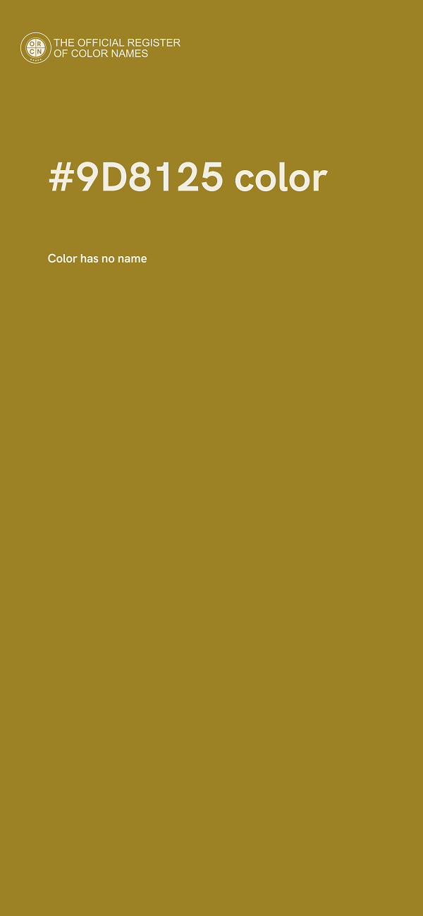#9D8125 color image