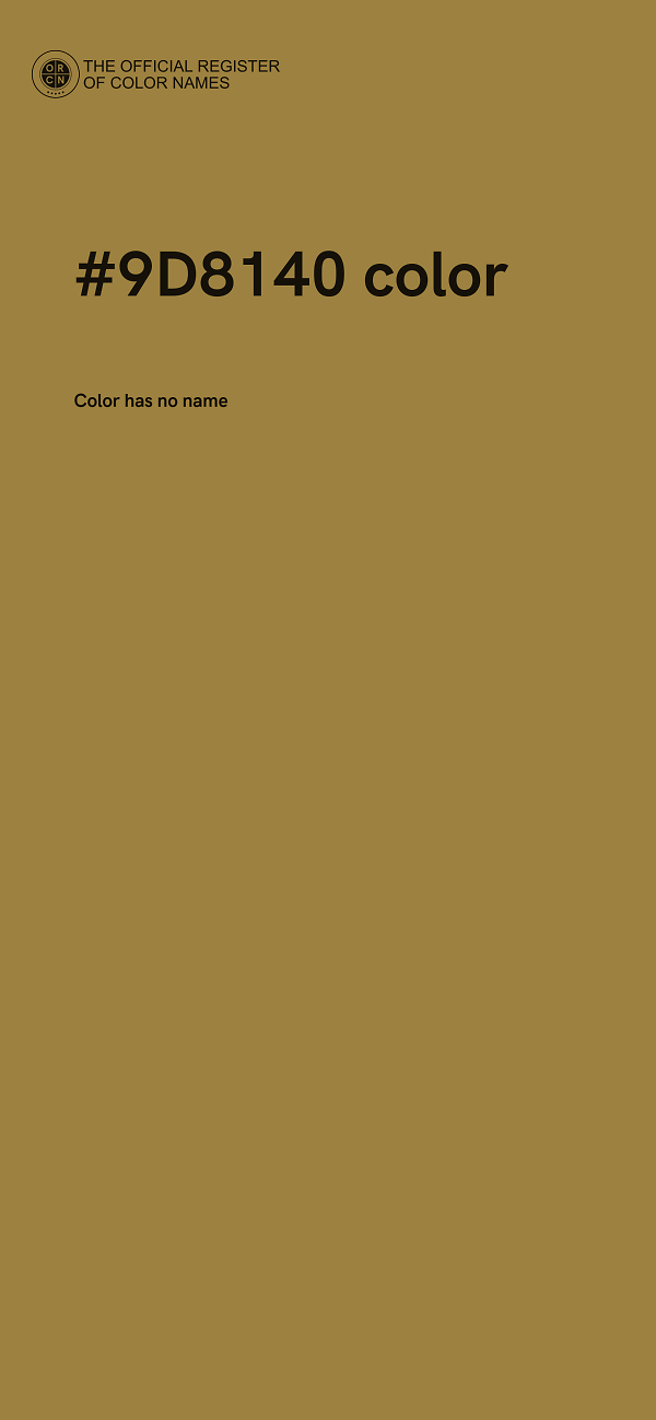 #9D8140 color image