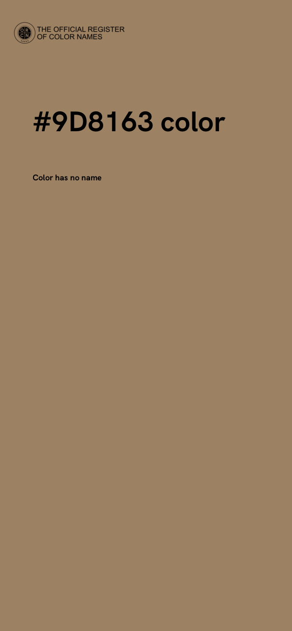 #9D8163 color image