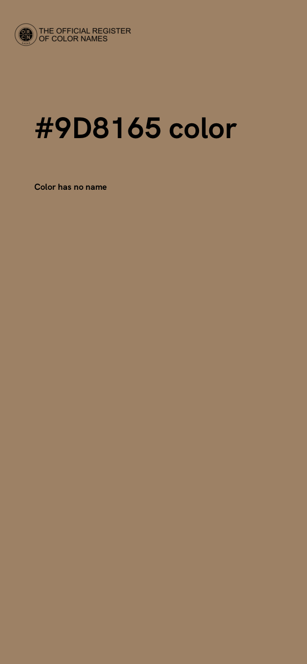 #9D8165 color image