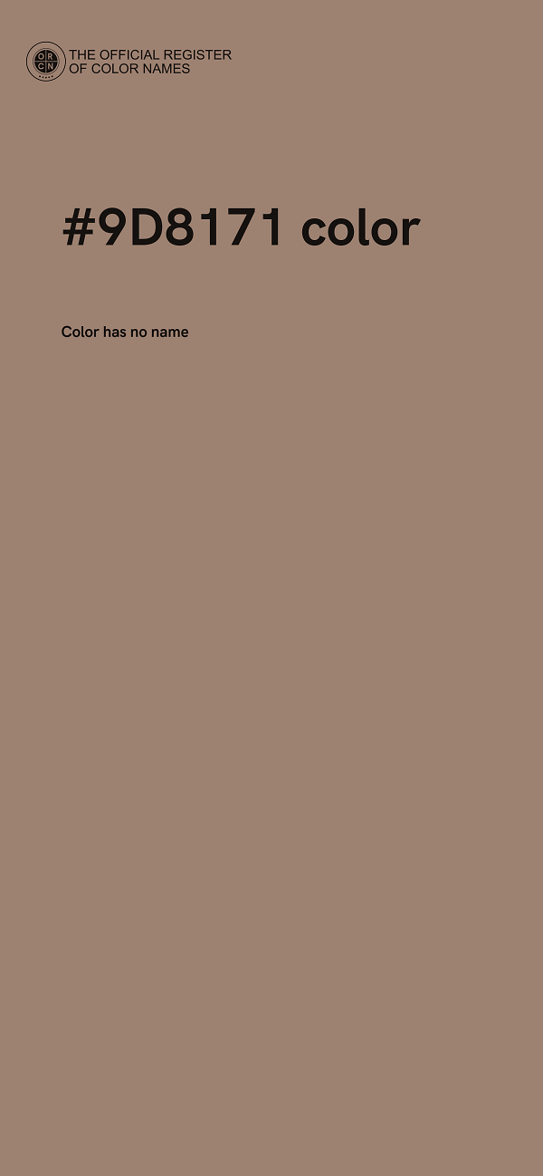#9D8171 color image