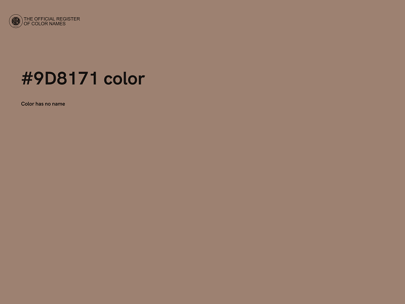 #9D8171 color image