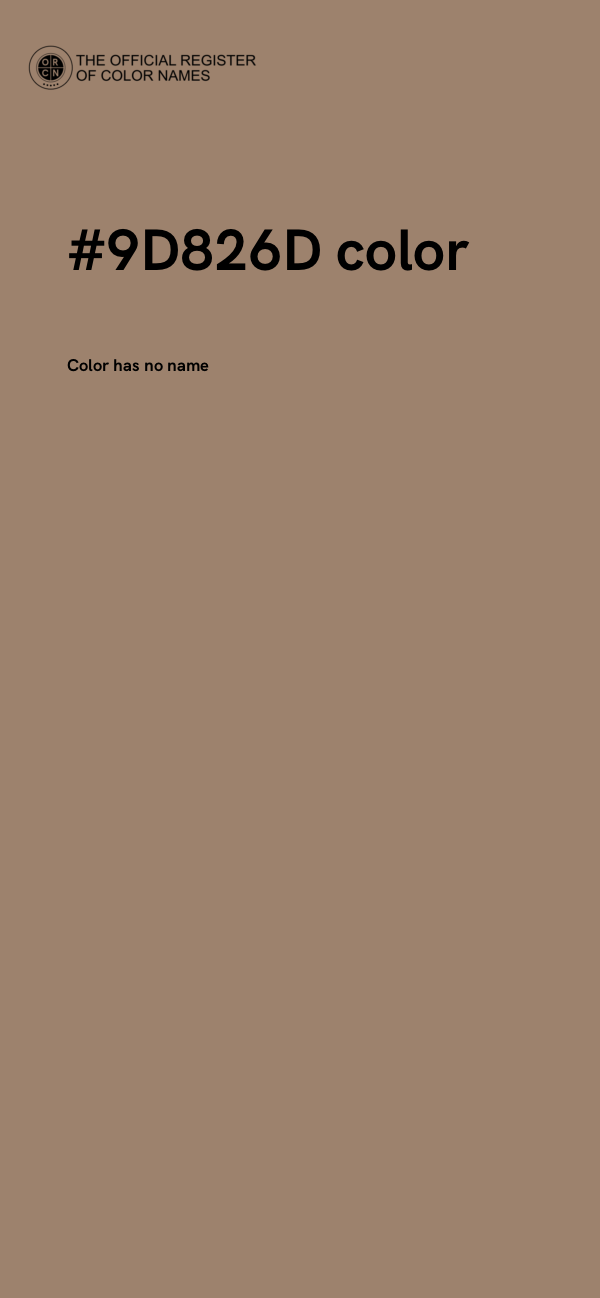 #9D826D color image