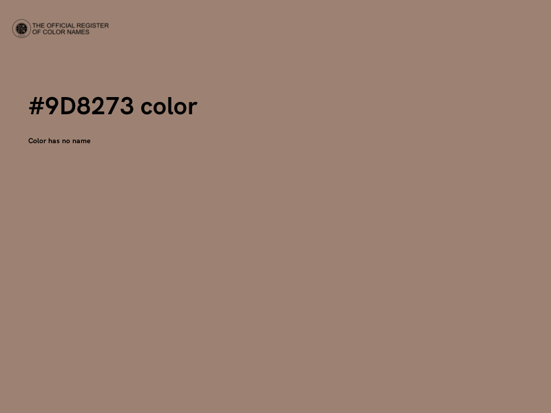 #9D8273 color image