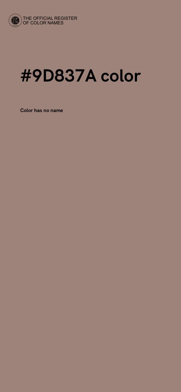 #9D837A color image