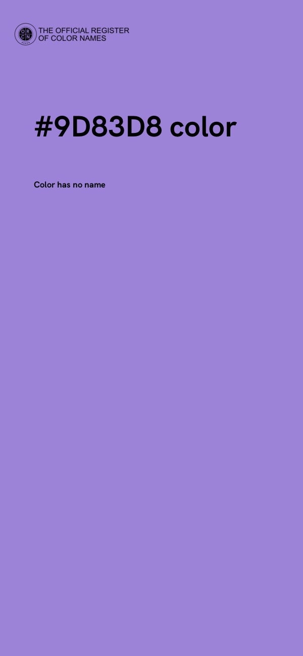 #9D83D8 color image