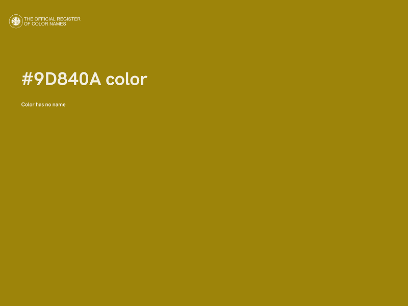 #9D840A color image