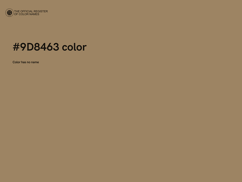 #9D8463 color image