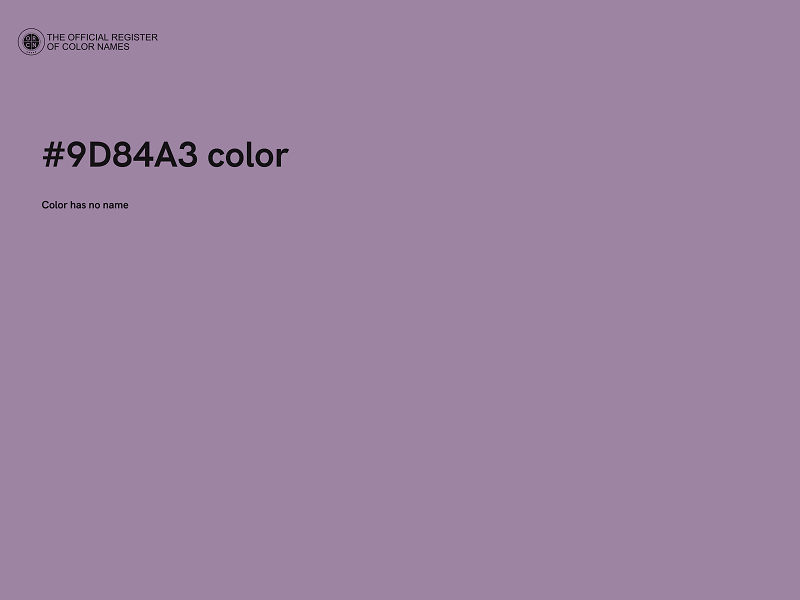 #9D84A3 color image