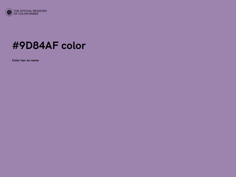 #9D84AF color image