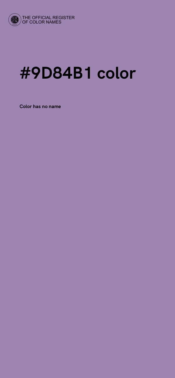 #9D84B1 color image