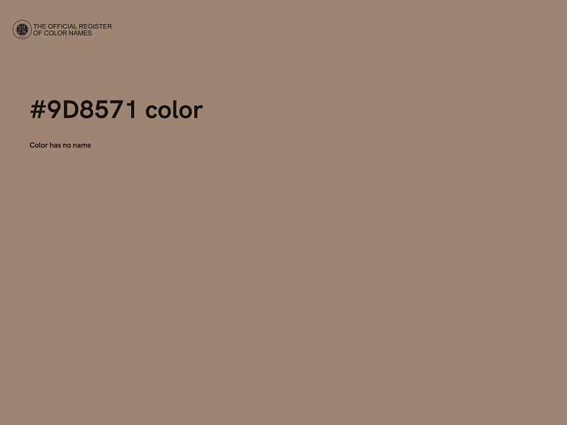 #9D8571 color image