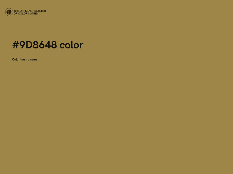 #9D8648 color image