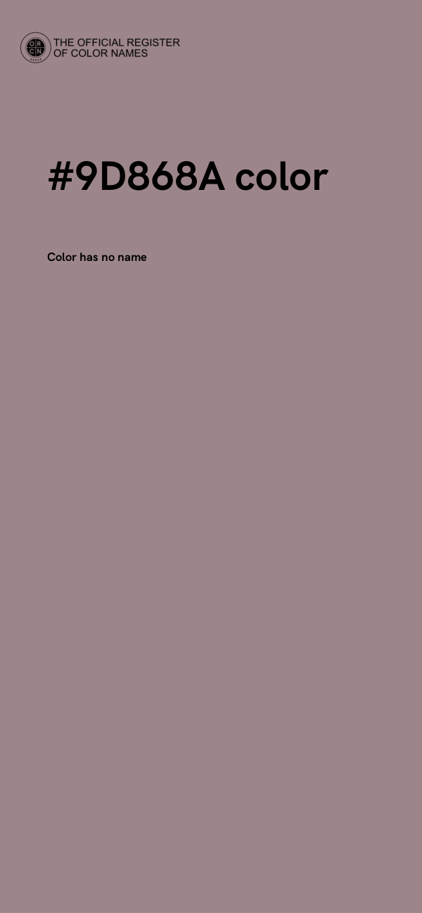 #9D868A color image