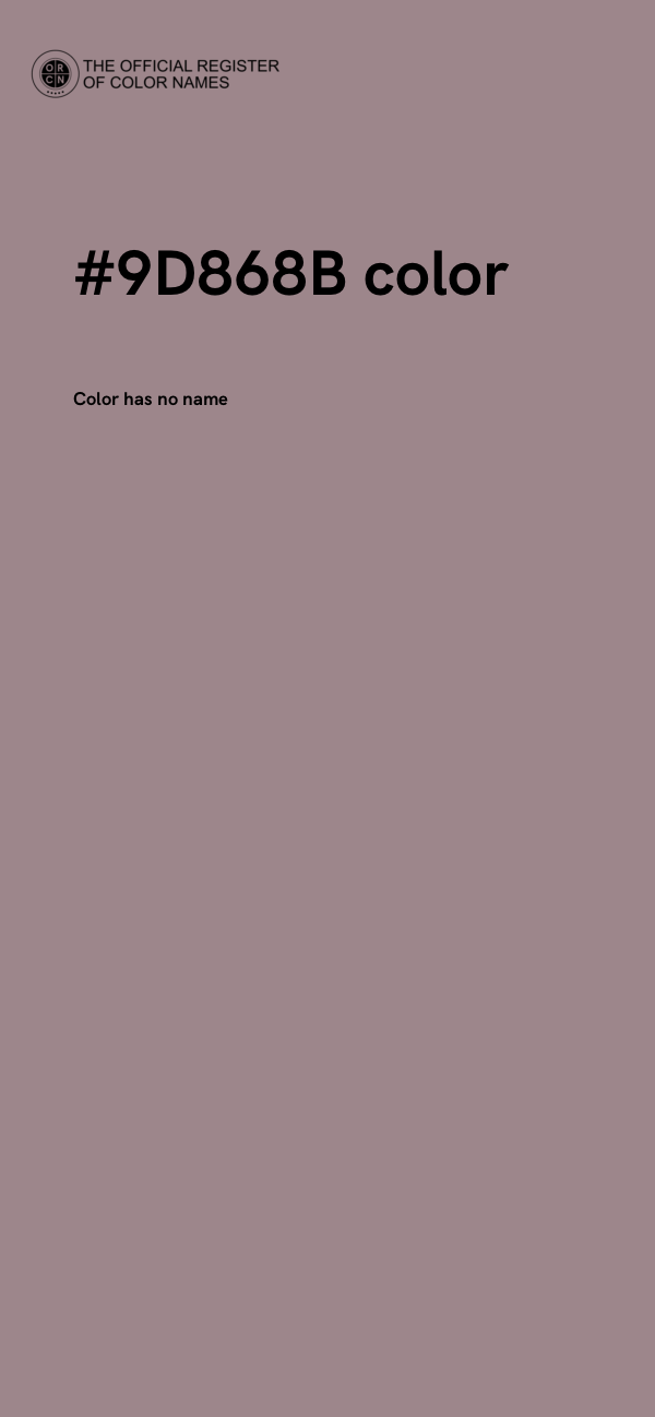 #9D868B color image