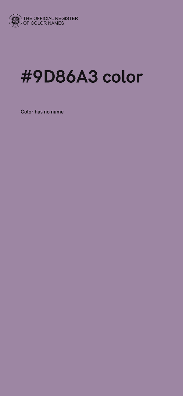 #9D86A3 color image