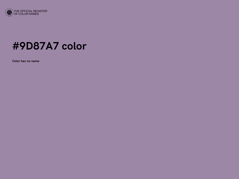 #9D87A7 color image