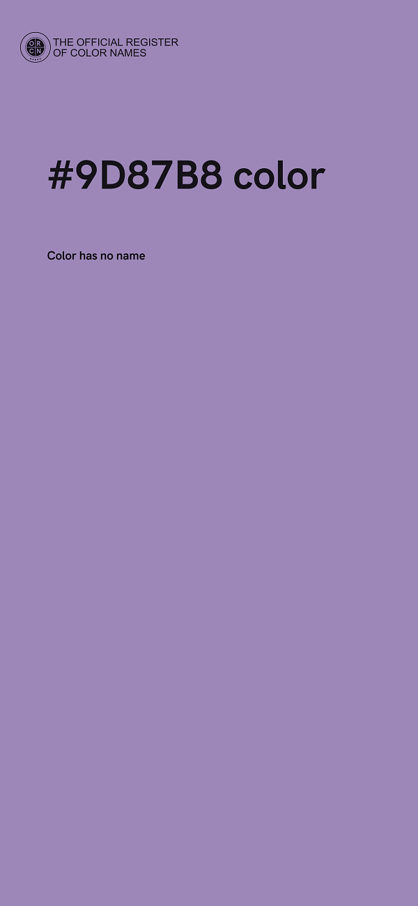 #9D87B8 color image
