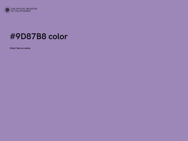 #9D87B8 color image
