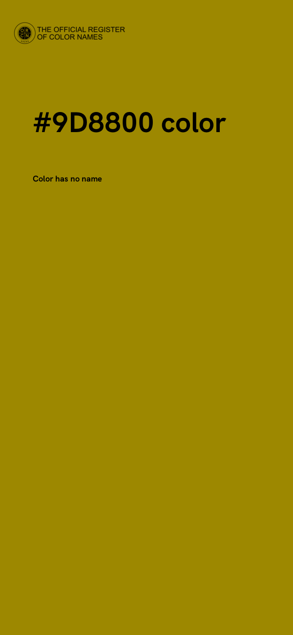 #9D8800 color image