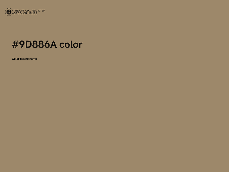 #9D886A color image