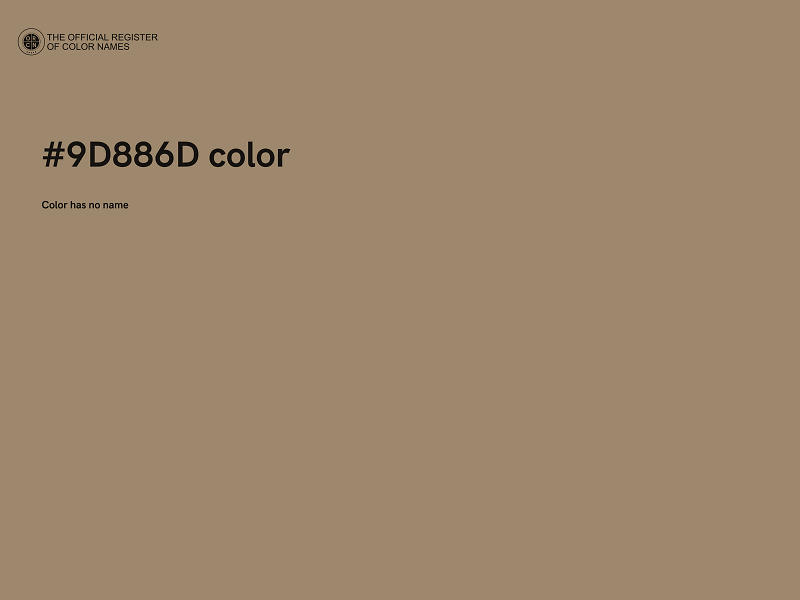 #9D886D color image