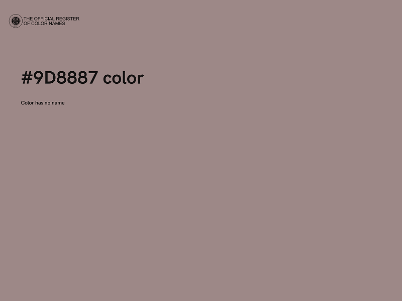 #9D8887 color image