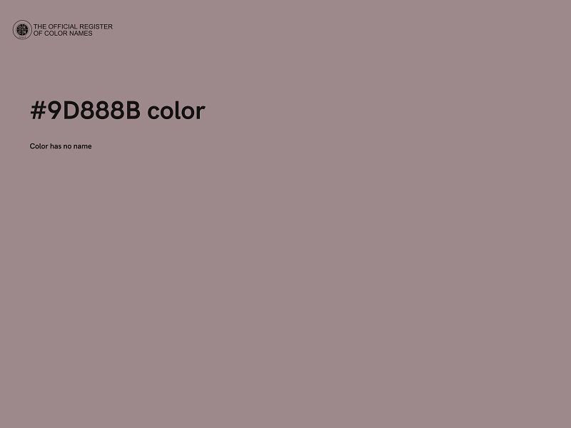 #9D888B color image