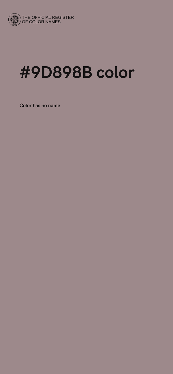#9D898B color image